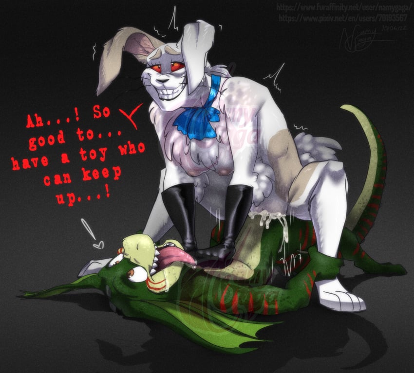 bunny_girl commission cum cum_in_pussy five_nights_at_freddy's furry huge_breasts namygaga scalie vanny_(fnaf)