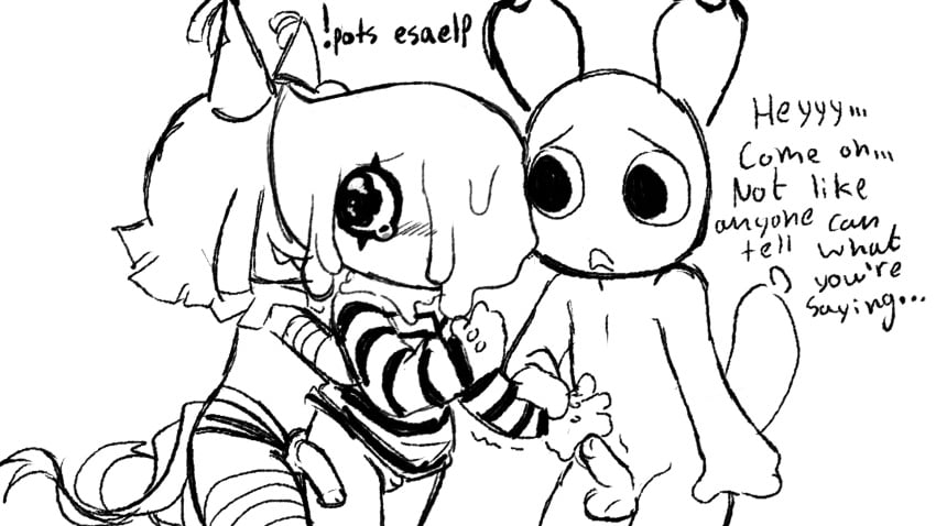 2boys1girl blot_(dandy's_world) blush crying cub dandy's_world dominant_female female looey_(dandy's_world) male noncon rape strap-on threesome yatta_(dandy's_world)