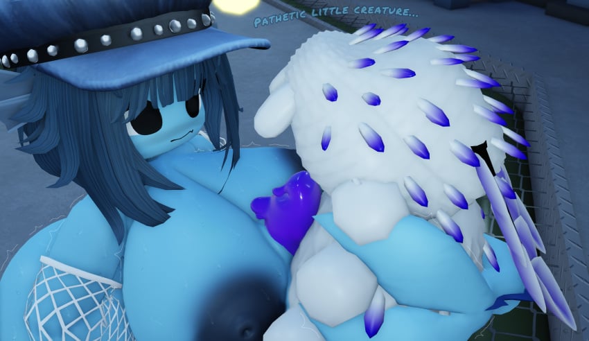 beastiality black_eyes blue_body blue_hair boob_squish boobjob boobs_and_butt_pose boobs_bigger_than_head boobs_out breast_press breast_squeeze breast_squish breasts breasts breasts breasts_bigger_than_head breasts_out feral feral_on_female hat nokomi nokomi_rr34 pressure pressure_(roblox) roblox roblox_avatar roblox_game roblox_horror_games roblox_studio robloxian sea_bunny seabunny size_difference size_play sweat sweatdrop sweating sweaty sweaty_ass sweaty_body sweaty_breasts sweaty_butt tail tail_grab tail_play zoophilia