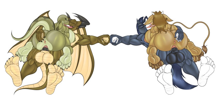 5_toes absurd_res anthro anus ass balls bessie_(zp92) big_balls big_breasts big_butt bovid bovine breasts cattle dragon duo equid equine feet female fist_bump foot_focus french_kissing genitals gesture group hand_on_butt hercules_(zp92) hi_res horse hudson_(zp92) humanoid humanoid_feet kissing male mammal margret_stalizburg muscular muscular_male mythological_creature mythological_scalie mythology on_bottom on_top penetration penis plantigrade reptile reverse_cowgirl_position scalie sex snake soles toes vaginal_penetration vaginal_penetration vendetta892 voluptuous_female