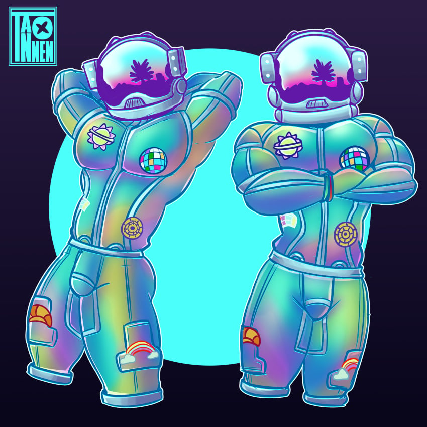 astronaut astronaut_helmet astronaut_suit astronauts bara bodysuit fortnite fortnite:_battle_royale gay helmet horizon_fortnite masked_male muscle muscular_male