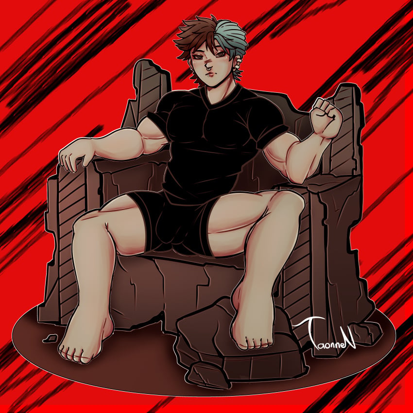 cute_boy gay king muscles oc original_character throne