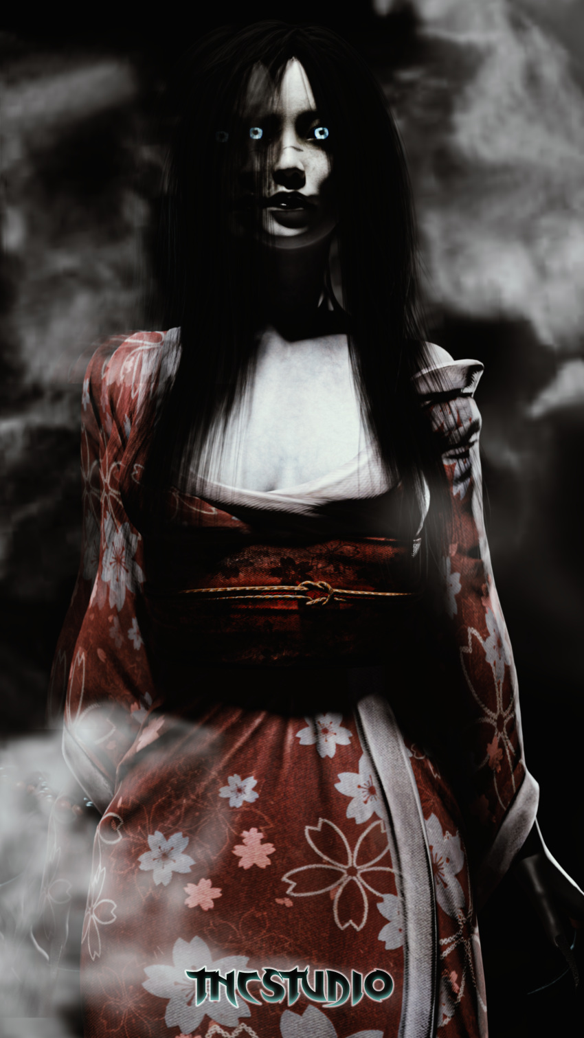 3d female hisako_(killer_instinct) killer_instinct onryo portrait tncstudio