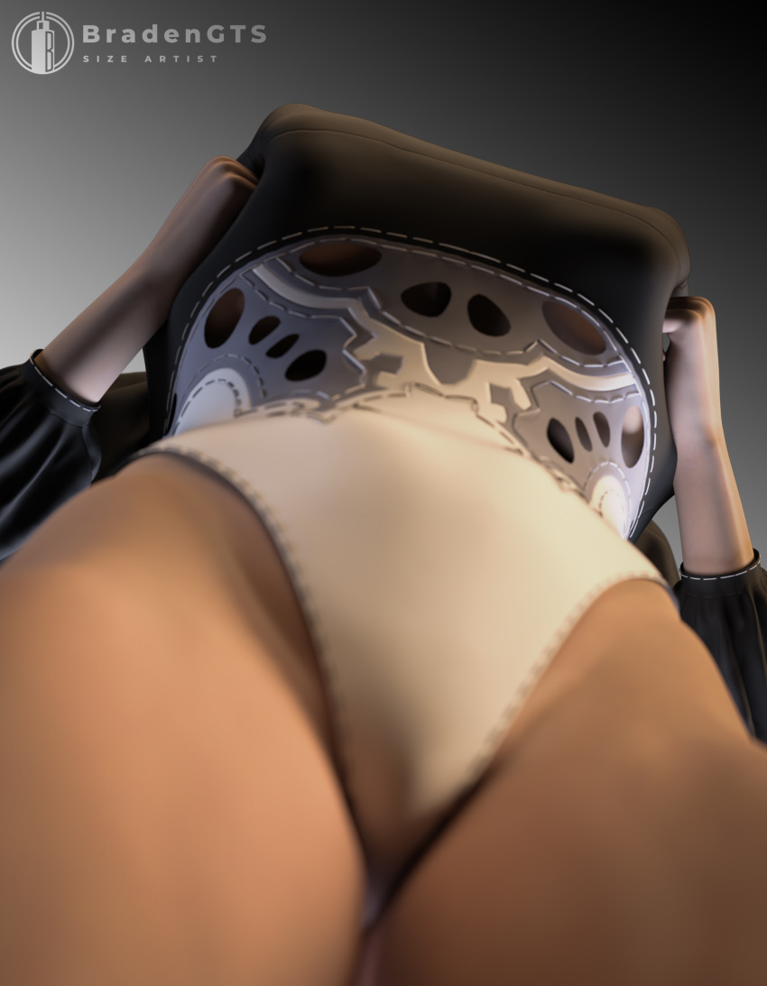 1girls 3d 3d_(artwork) alternate_view android android_girl big_breasts bradengts breast_squeeze breasts female female_focus giantess leotard nier nier:_automata nier_(series) robot robot_girl robot_humanoid thick_thighs thighs yorha_2b