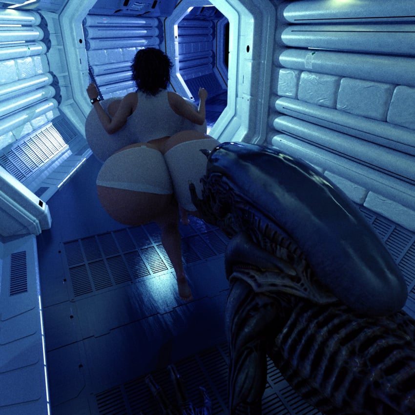 3d 3d_(artwork) alien_(franchise) ass big_ass big_butt ellen_ripley enormous_ass enormous_butt gigantic_ass gigantic_butt huge_ass huge_butt hyper_bimbo jackd22 large_ass large_butt running xenomorph