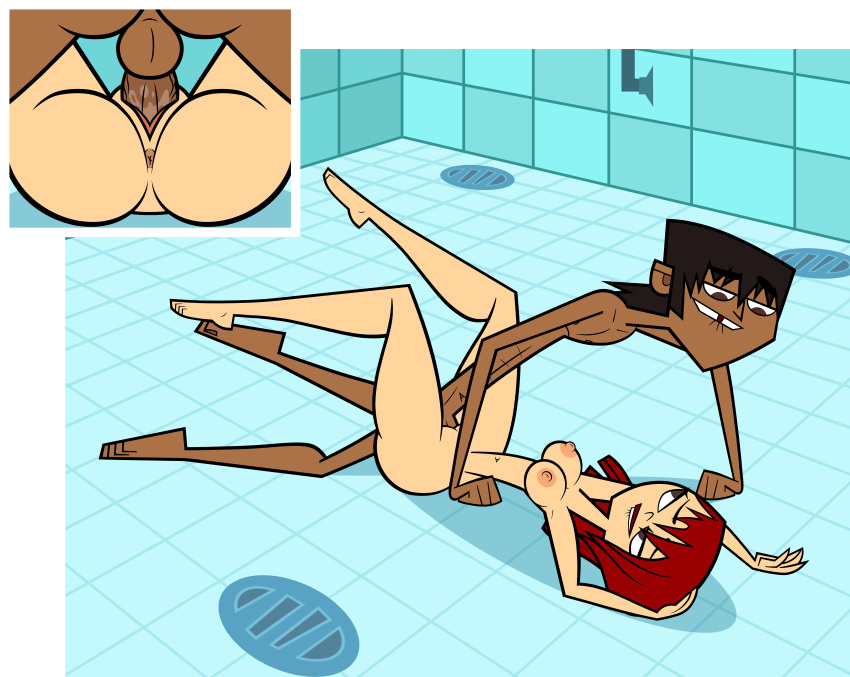 accurate_art_style canon_couple codl dark-skinned_male dark_skin interracial light-skinned_female light_skin mike_(tdi) missionary total_drama_island zoey_(tdi)