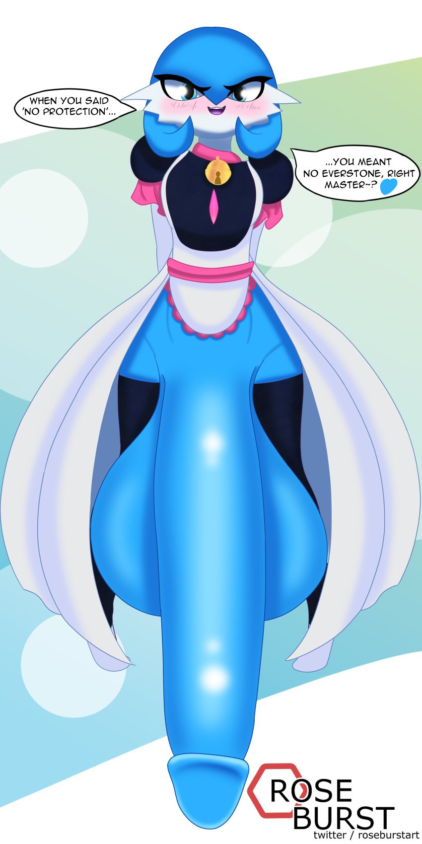 absurd_res anthro balls bell bell_collar big_balls big_penis clothing collar dress femboy flaccid gardevoir generation_3_pokemon genitals hi_res huge_balls huge_cock humanoid_genitalia humanoid_penis hung_femboy hung_trap hyper hyper_balls hyper_genitalia hyper_penis kurly leggings legwear long_penis maid_apron maid_uniform male male_focus male_only nintendo penis pokemon pokemon_(species) presenting presenting_penis roseburst_(artist) shiny_pokemon solo uniform