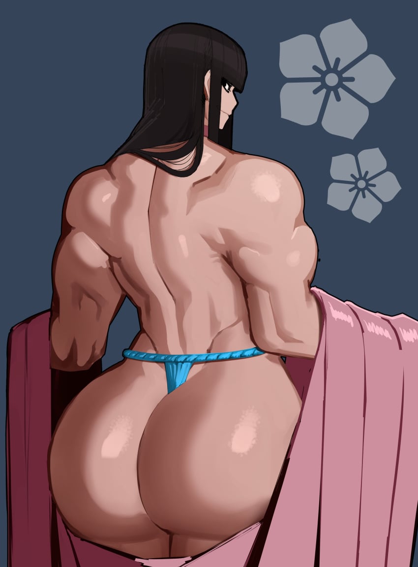 1boy ass axred7 back_view big_ass fundoshi hime_(axred7) huge_ass looking_at_viewer looking_back male male_only muscles muscular muscular_femboy muscular_male original rear_view solo solo_male standing