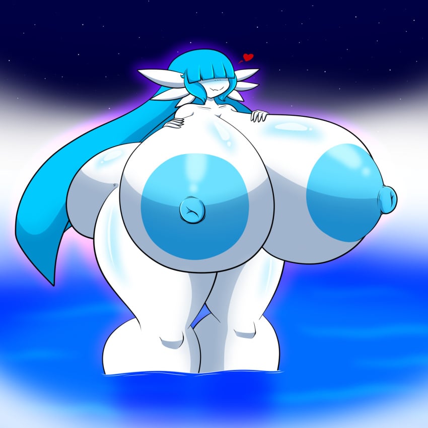 areola ass big_areola big_breasts big_butt breasts female gardevoir generation_3_pokemon hair hair_over_eyes heart_symbol hi_res huge_areola huge_breasts huge_butt humanoid hyper hyper_breasts lapis_azureheart nintendo nude pokemon pokemon_(species) shiny_pokemon solo thick_thighs ultrazeta120