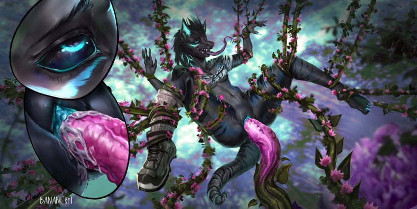 bananitryi cboy flowers forest hardcore jungles monsterfuck owo pink plant plants tentacle yiff