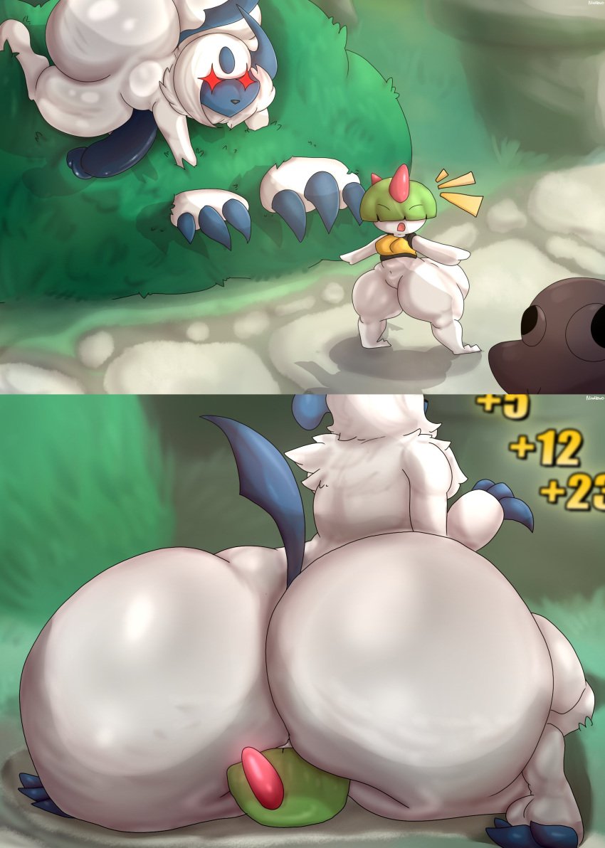 absol big_ass big_penis bubble_butt facesitting huge_ass huge_cock hyper_ass nicolaowo penis pokemon pokemon_(species) ralts tagme thick_thighs wide_hips