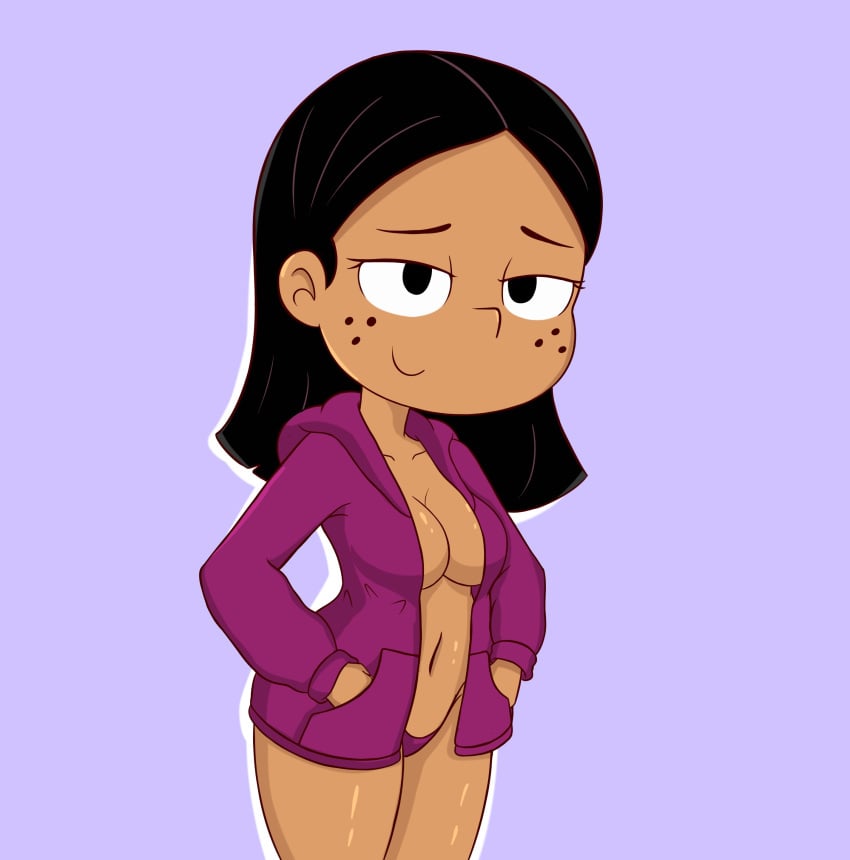 aged_up belly belly_button blauh_o breasts cleavage clothed clothing freckles jacket nickelodeon ronnie_anne_santiago the_casagrandes the_loud_house