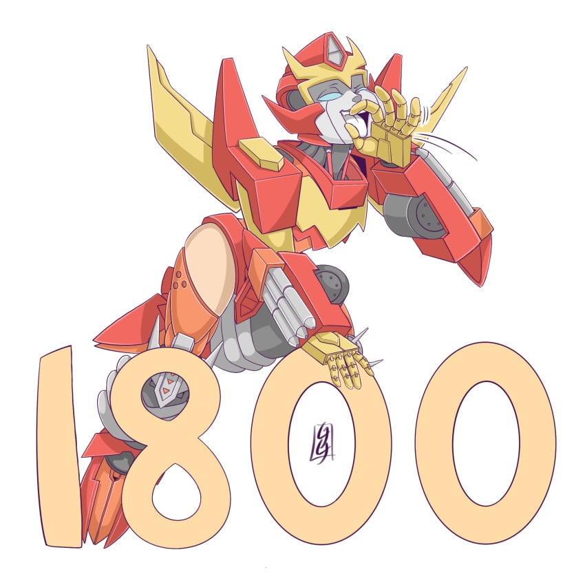 alien alien_male alien_robot blowjob_gesture cute cute_male cybertronian hips nuefass robot robot_male rodimus suggestive tease transformers transformers_idw twink