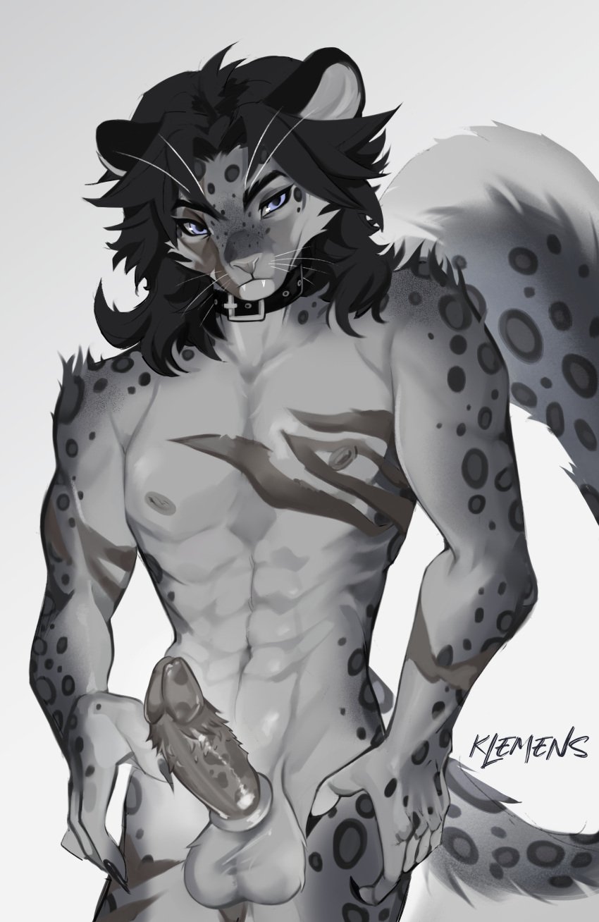 absurd_res anthro felid hi_res klemens male mammal pantherine snow_leopard solo