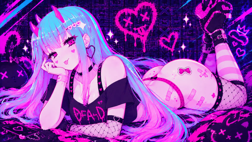 Cyan Hair Rule 34 Image