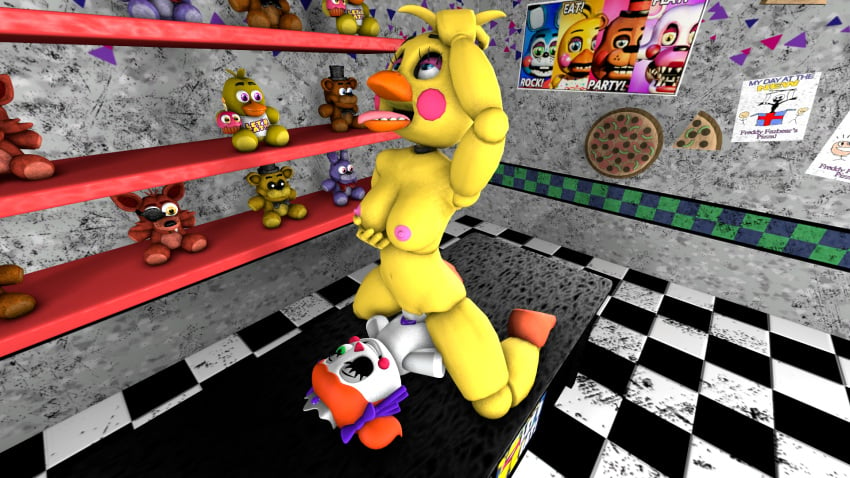 3d animatronic baby_(fnafsl) balls ballsack beak blue_eyes bonnie_plush breasts chica chica_plush chicken chicken_girl circus_baby circus_baby_(fnaf) crown dick dickgirl female five_nights_at_freddy's five_nights_at_freddy's:_help_wanted fnaf foxy_plush freddy_plush fucked futanari girl golden_freddy_plush green_eyes hand_on_breast hand_on_head missing_eye naked nude nude_female on_top on_top_of_penis open_mouth penis_in_pussy pink_cheeks pink_nipples plush plush_baby plushie posters satisfaction satisfied_look shelf source_filmmaker table tongue_out toy_chica_(fnaf) vaginal_penetration white_body yellow_body