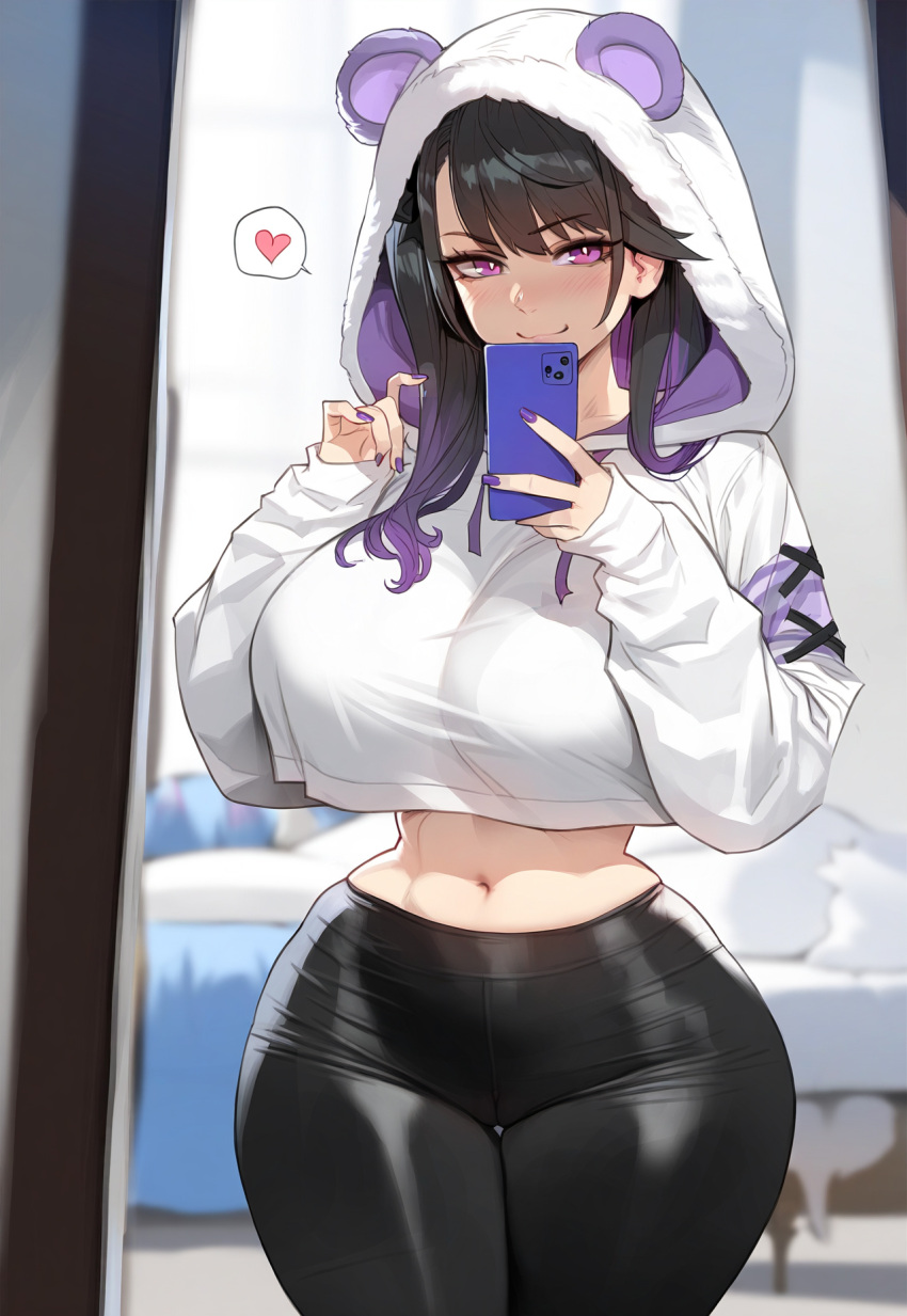 1girls ai_generated alternate_breast_size artstyle_imitation azur_lane breasts brown_hair female floox hi_res high_resolution hips huge_breasts light-skinned_female light_skin long_hair pamiat_merkuria_(azur_lane) purple_eyes thiccwithaq_(ai_style) thick_thighs thighs wide_hips