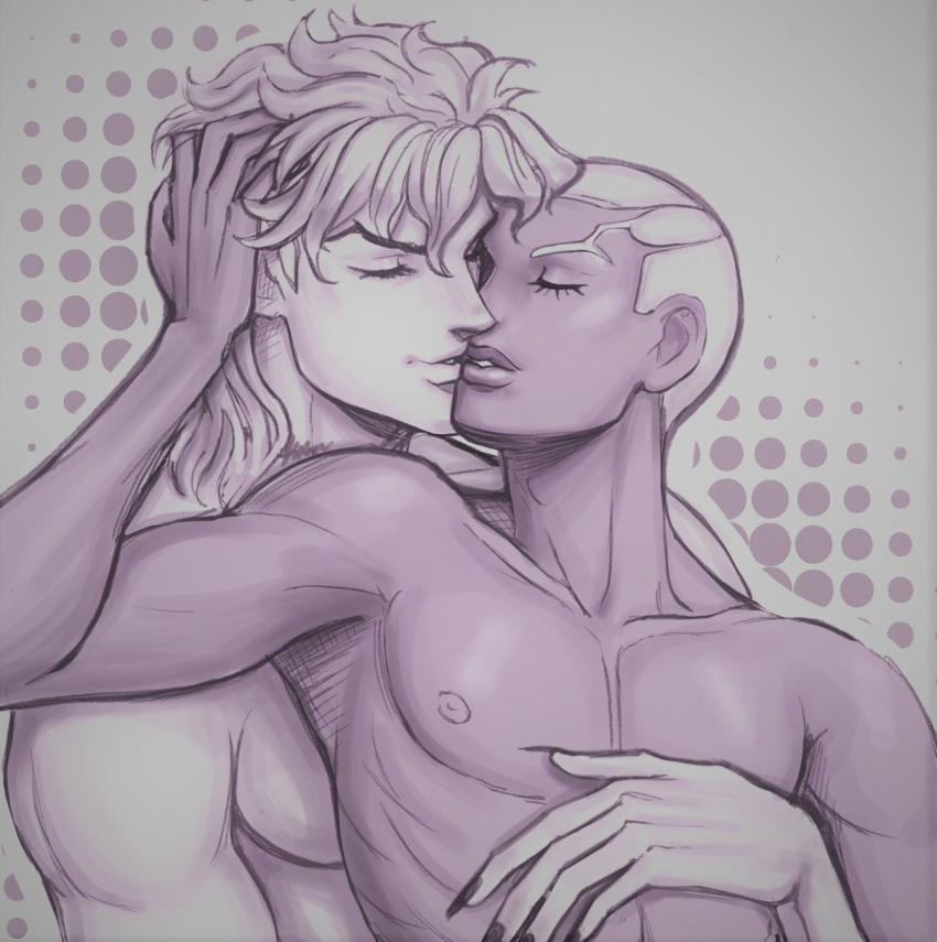 2boys dio_brando enrico_pucci gay jojo's_bizarre_adventure male male/male male_only no_visible_genitalia nude_male stone_ocean svetoch_7 wholesome yaoi