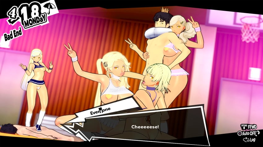 2024 ann_takamaki bimbo bimbofication blonde_hair cheerleader cheerleader_uniform cuckold curvaceous dark-skinned_female enemy_conversion gyaru joker_(persona) koikatsu large_ass large_breasts lavenza lordem makeup makoto_niijima netorare pasties persona persona_5 ren_amamiya sae_niijima shadow_kamoshida suguru_kamoshida yellow_eyes