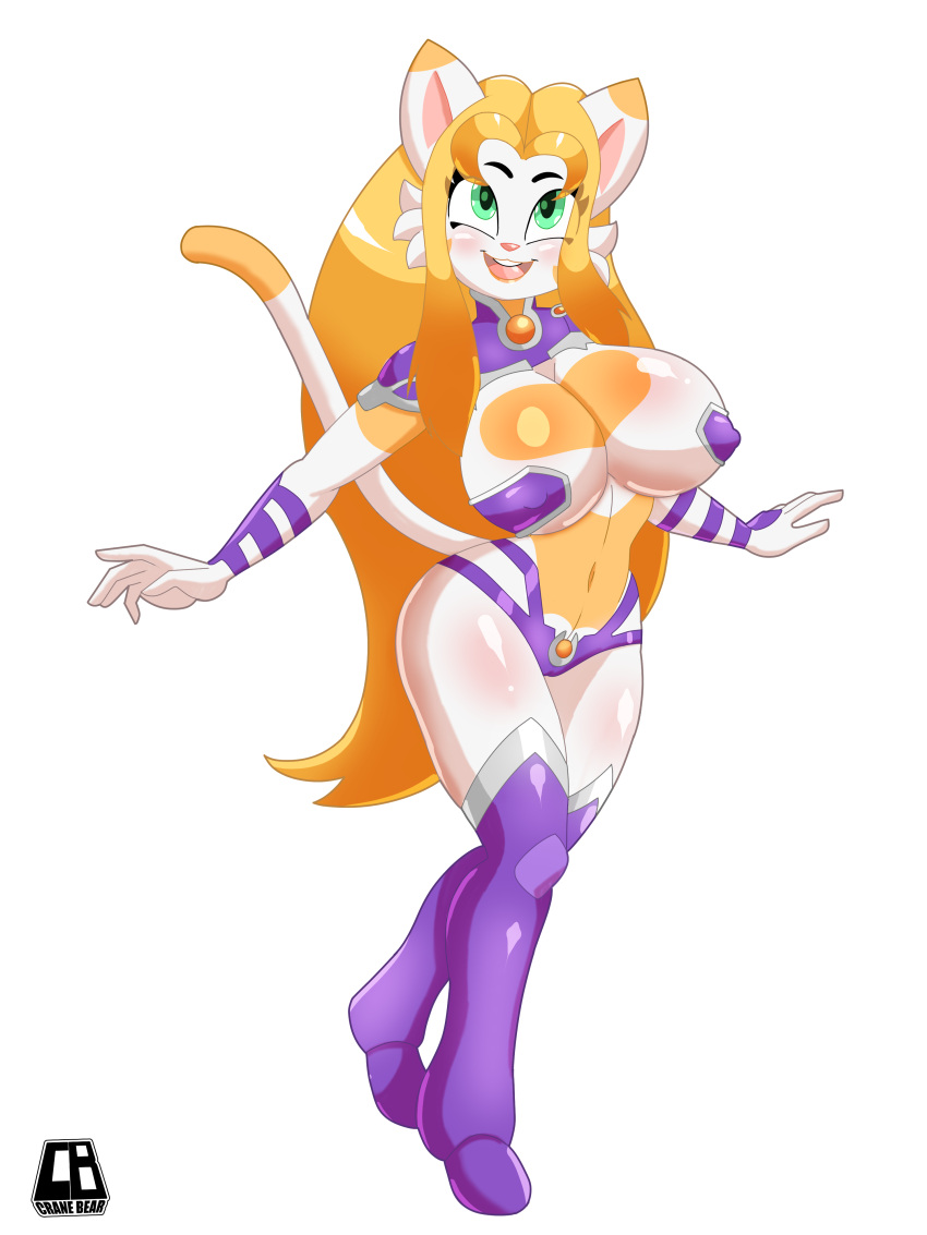 absurd_res alpha_channel anthro blonde_hair breasts clothing cosplay cranebear dc_comics domestic_cat felid feline felis female for_sticker_use hair hi_res jessica_young_melis mammal new_52 pinup png pose purple_clothing solo starfire_(teen_titans) sticker_template teen_titans transparent_background transparent_png white_outline