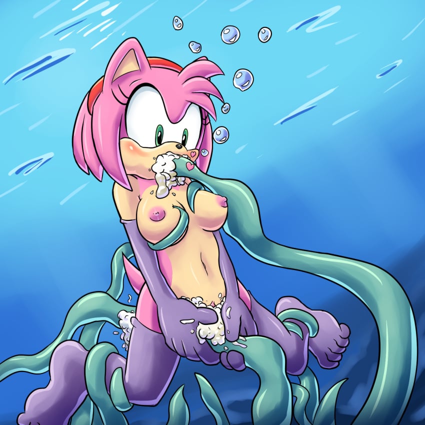 1girls airtight all_three_filled amy_rose asphyxiation breasts cartoon_network clothing consentacles cum cum_in_ass cum_in_mouth cum_in_pussy cum_inside double_penetration drowning elbow_gloves female gloves goshaag green_eyes green_tentacles hedgehog nipples nude open_mouth oral penetration pink_fur pink_hair purple_legwear purple_thighhighs pussy rape restrained sega short_hair small_breasts solo sonic_(series) sonic_boom sonic_the_hedgehog_(series) spread_legs stockings tan_skin tentacle tentacle_bulge tentacle_grab tentacle_monster thighhighs underwater underwater_sex vaginal_penetration water wide_eyed