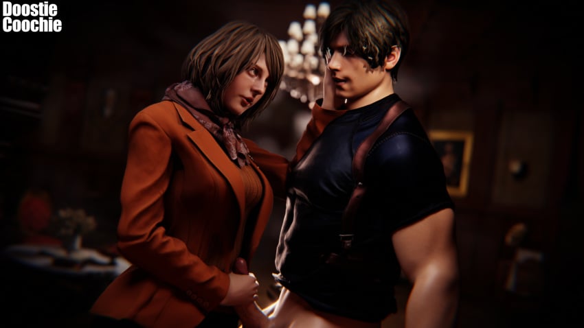 3d 3d_(artwork) ashley_graham ashley_graham_(ella_freya) doostiecoochie handjob leon_scott_kennedy resident_evil resident_evil_4_remake