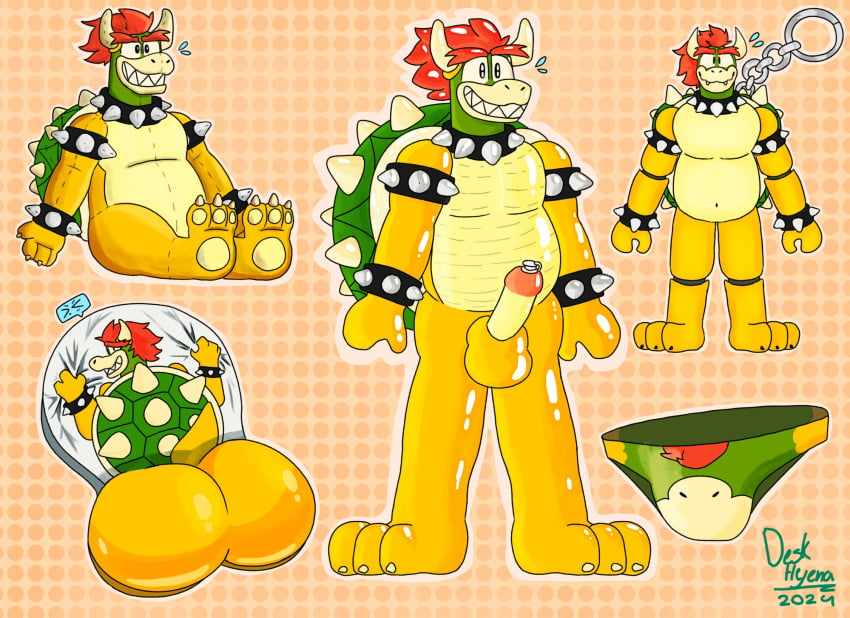 anthro bowser clothing deskhyena doll hi_res inanimate_transformation inflatable inflation_valve keychain koopa male mario_(series) mousepad nintendo permanent_smile plushie plushification pool_toy pooltoy_transformation scalie sex_doll shaded simple_background solo speedo swimwear transformation underwear