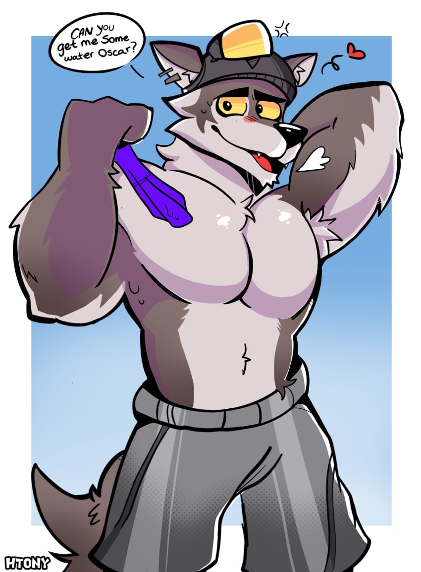 bara bara_tiddies bara_tits buff fortnite fortnite:_battle_royale furry furry_bara wendell wendell_(fortnite) wolf wolf_humanoid