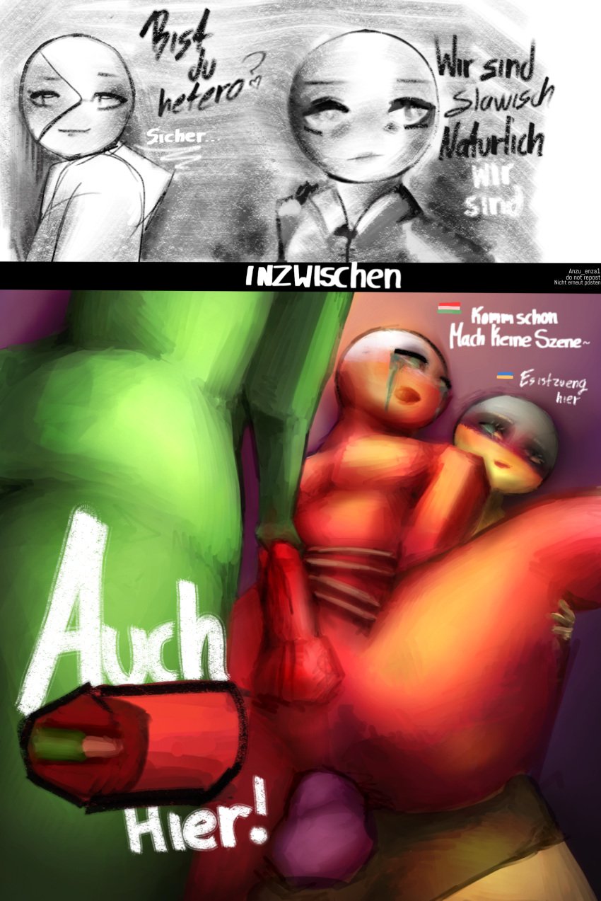 5boys anal_insertion blood countryhumans crying czech_republic_(countryhumans) dildo fingering gay hungary_(countryhumans) male_urethral_insertion pegging poland_(countryhumans) tied_arms ukraine_(countryhumans) urethral_insertion