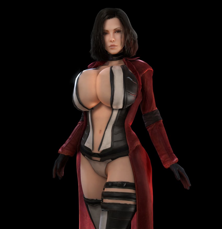 1girls 3d 3d_(artwork) alternate_breast_size asymmetrical_legwear big_hips black_hair breasts breasts_bigger_than_head cleavage clothed clothed_female coat enormous_breasts female female_only female_solo gigantic_breasts hips hourglass_figure huge_breasts humanoid kate_beckinsale large_hips massive_breasts midriff open_clothes selene_(underworld) skimpy skimpy_clothes skin_tight slim_waist small_waist solo solo_female thighhighs thighs thin_waist top_heavy underworld upper_body vaako vampire vampire_girl vampiress wide_hips