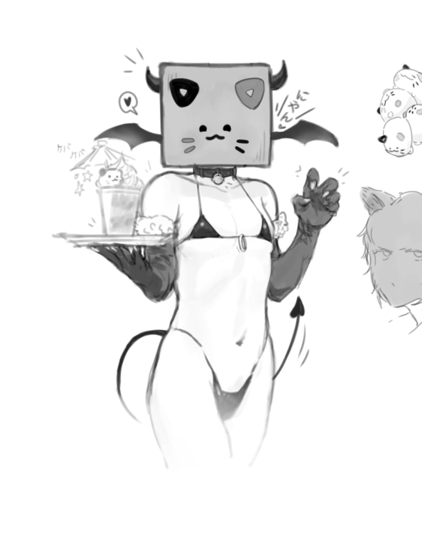 cat_collar crumb cuptoast cuptoastslut demon_girl demon_outfit drinks female horn noir.empty4 ring sketch small_breasts tagme tail topwear underwear waitress youtuber