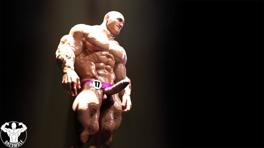 1boy 1human 1male bara bara_tits beefy big_dick_energy big_penis bodybuilder bulging_biceps bulging_breasts dazswole huge_cock hung looking_down_at_another male male_focus male_only male_pov manly masculine muscles muscular muscular_male solo solo_focus solo_male spotlight viewed_from_below