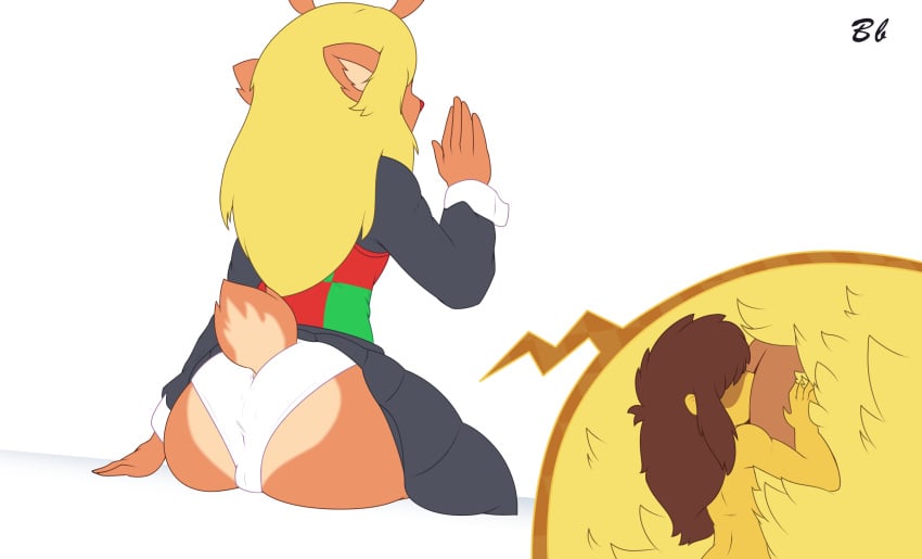 1girls anal anthro ass big_ass bingbingo_(artist) blonde_hair deer deltarune dominant dominant_anthro dominant_female female forced forced_rimming giantess hi_res human kris_(deltarune) long_hair macro male male/female mammal mammal_humanoid micro noelle_holiday oral panties pubes rimming sex sitting skirt submissive submissive_male tail trapped_in_clothing trapped_in_underwear undertale_(series) underwear white_panties