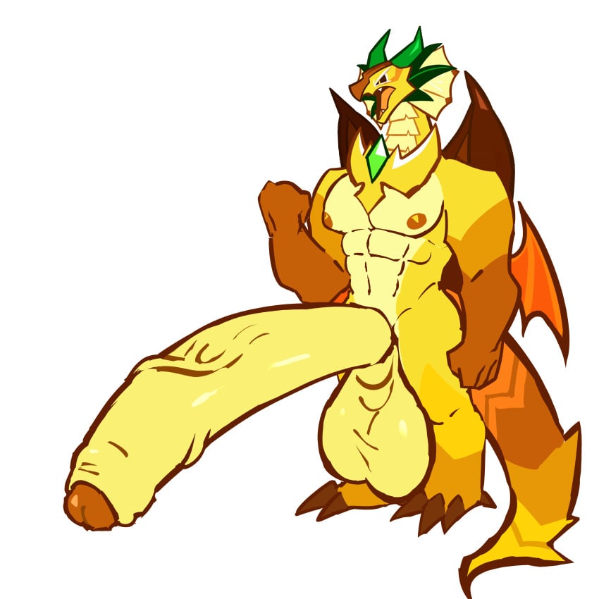 ananas_dragon_cookie anthro bara big_balls big_pecs big_penis cookie_run cookie_run_cock_edit cookie_run_kingdom cookie_run_ovenbreak dragon edit furry huge_balls huge_cock hung hyper hyper_balls hyper_cock hyper_genitalia hyper_penis male_focus male_only mcdongle muscular_male self_upload sprite_edit