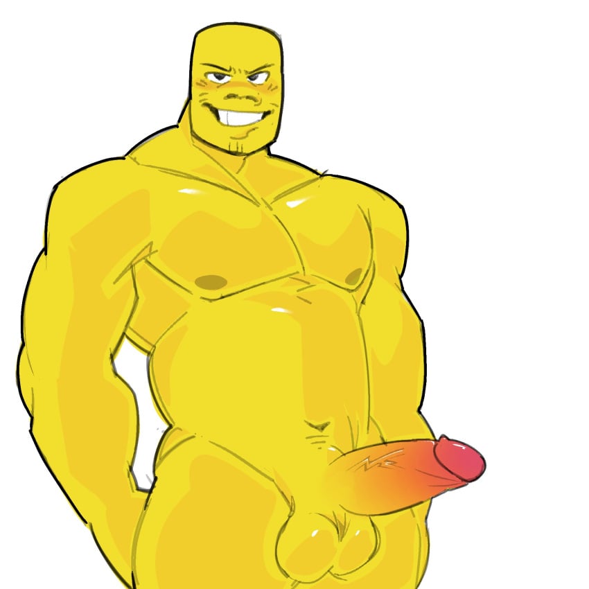 1male big_penis daddy jerry_(weird_strict_dad) male male_only muscular muscular_male nude roblox robloxian solo solo_focus solo_male unclegreennsfw weird_strict_dad yellow_skin