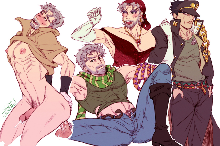 2boys alternate_version_available anal disembodied_penis evilfcl gay grandfather_and_grandson incest jojo's_bizarre_adventure joseph_joestar jotaro_kujo male male_only male_penetrated mature_male old_joseph older_male older_man_and_younger_boy stardust_crusaders textless textless_version yaoi younger_male