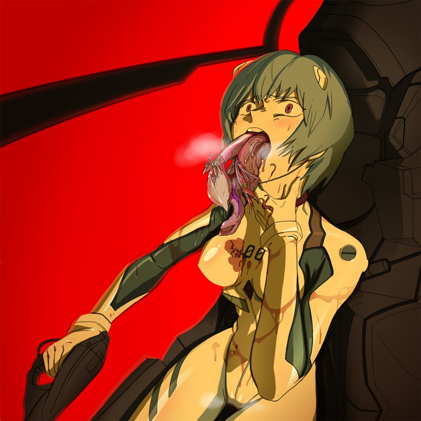 1girls balmingsquid blush bodysuit clothed_sex clothing corruption female infestation legs_together neon_genesis_evangelion open_mouth oral parasite penetration plugsuit purple_tentacles rape rei_ayanami short_hair tentacle throat_bulge wide_eyed wide_hips