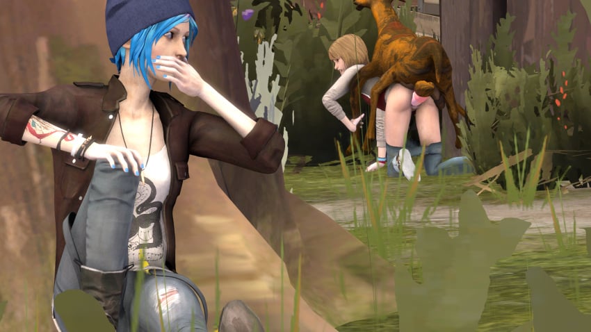 3d background bottomless bottomless_female chloe_price deer female forced forced_exposure forced_orgasm forced_to_watch forest hiding hiding_behind_object life_is_strange max_caulfield naked naked_female nude nude_female on_knees pants pants_down penetration penetration_from_behind penetration_through_clothes penis rough rough_sex sfm source_filmmaker torn_clothes tree tree_stump zoophilia