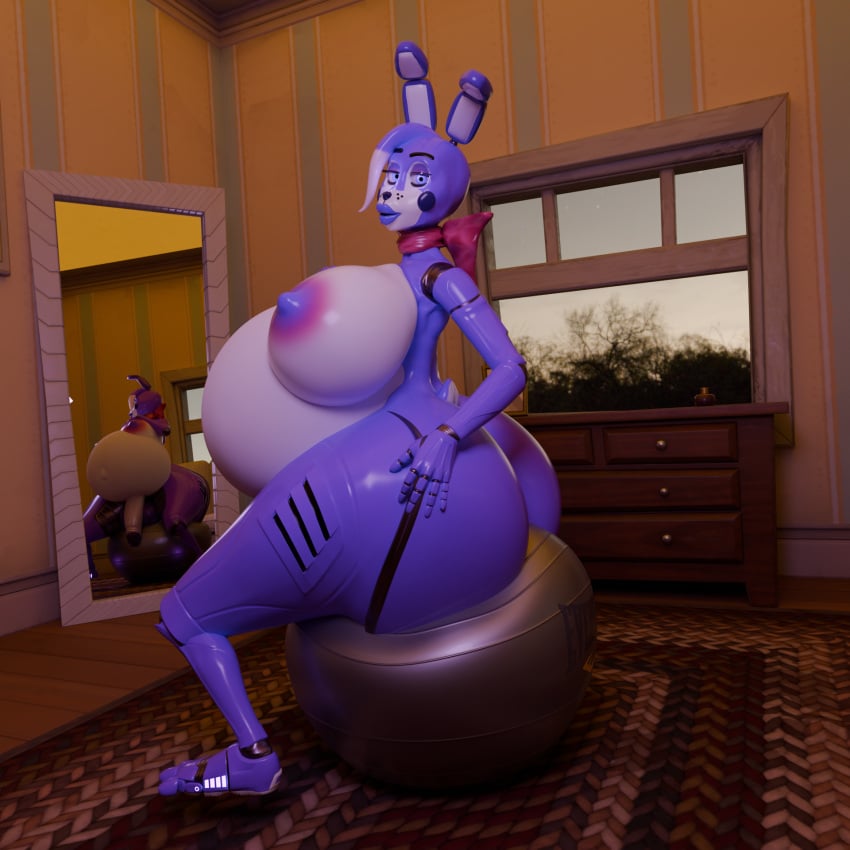 3d_(artwork) animatronic anonymousfm anthro ass ball balls belly big_belly big_breasts big_butt breasts digital_media_(artwork) exercise exercise_ball fan_character five_nights_at_freddy's genitals hair herm hi_res huge_breasts huge_butt huge_thighs humanoid_genitalia humanoid_penis hyper hyper_butt intersex intersex_only lagomorph leporid looking_at_viewer machine mammal nipples nude open_mouth penis pregnant pregnant_anthro rabbit robot scottgames sitting sitting_on_ball smile solo thick_thighs wide_hips workout