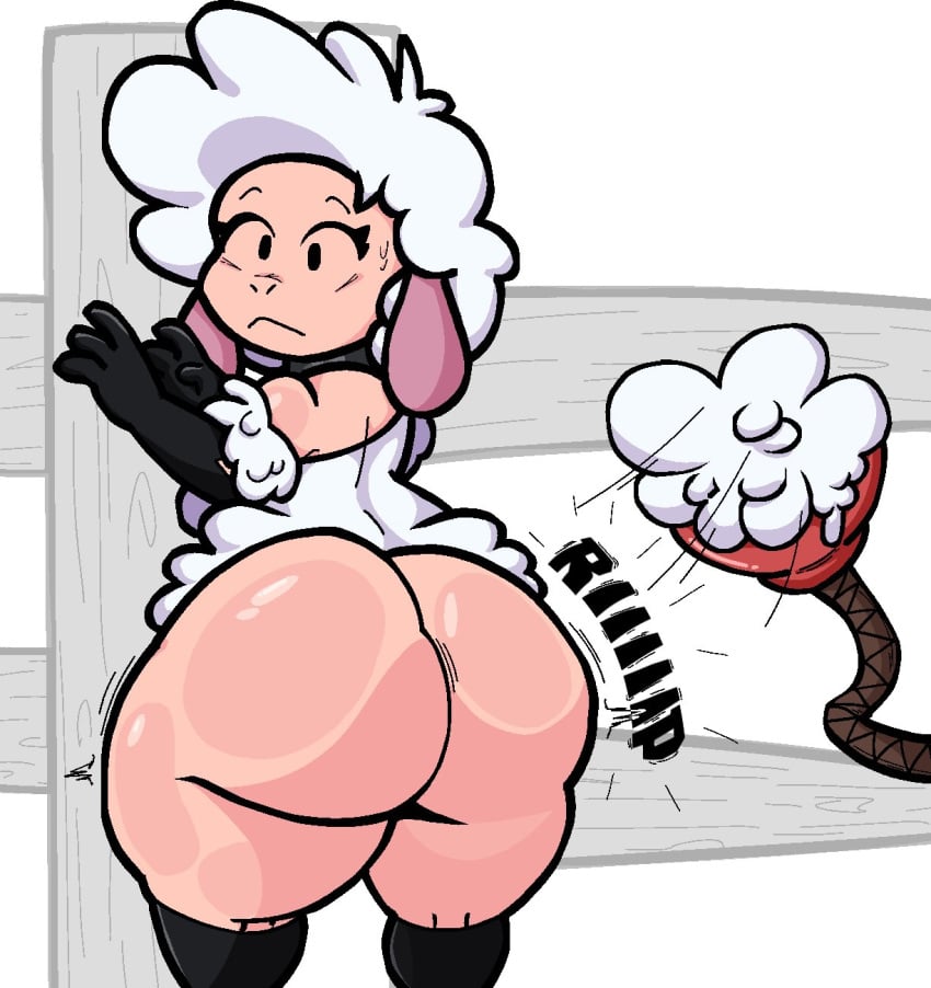 1girls ass beep_beep_i'm_a_sheep caprine droopy_(series) female female_only furry leggy_lamb lewdewott metro-goldwyn-mayer sheep wool_(fur)