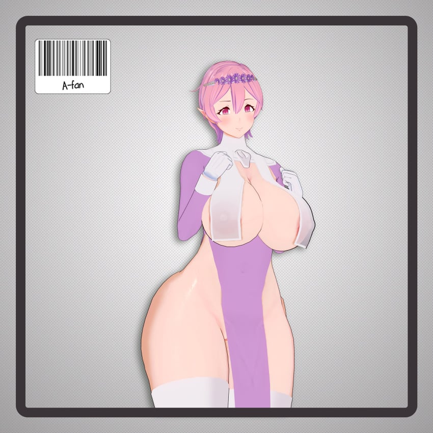 debby_the_corsifa_is_emulous female pink_hair see-through_top short_hair succubus_queen_barbarun