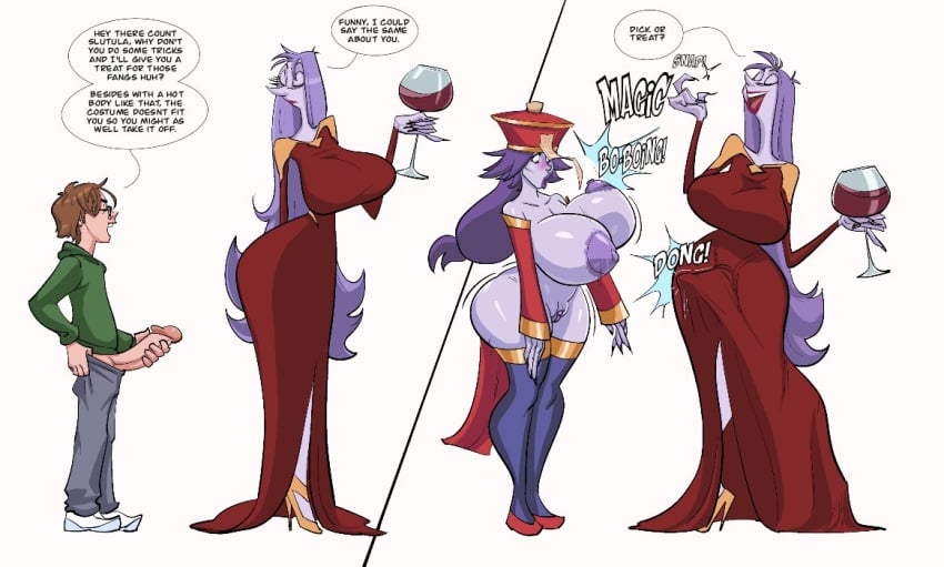 1boy 2girls ass big_ass big_breasts breasts bust busty chest curvaceous curvy curvy_figure digital_media_(artwork) disney disney_villains female female_focus futanari genderswap_(mtf) green_eyes high_heels hips hourglass_figure huge_ass huge_breasts human jiangshi john_coffe large_ass large_breasts legs madam_mim mature mature_female purple-skinned_female purple_hair purple_skin rule_63 slim_waist the_sword_in_the_stone thick thick_hips thick_legs thick_thighs thighs villain villainess voluptuous voluptuous_female waist wide_hips