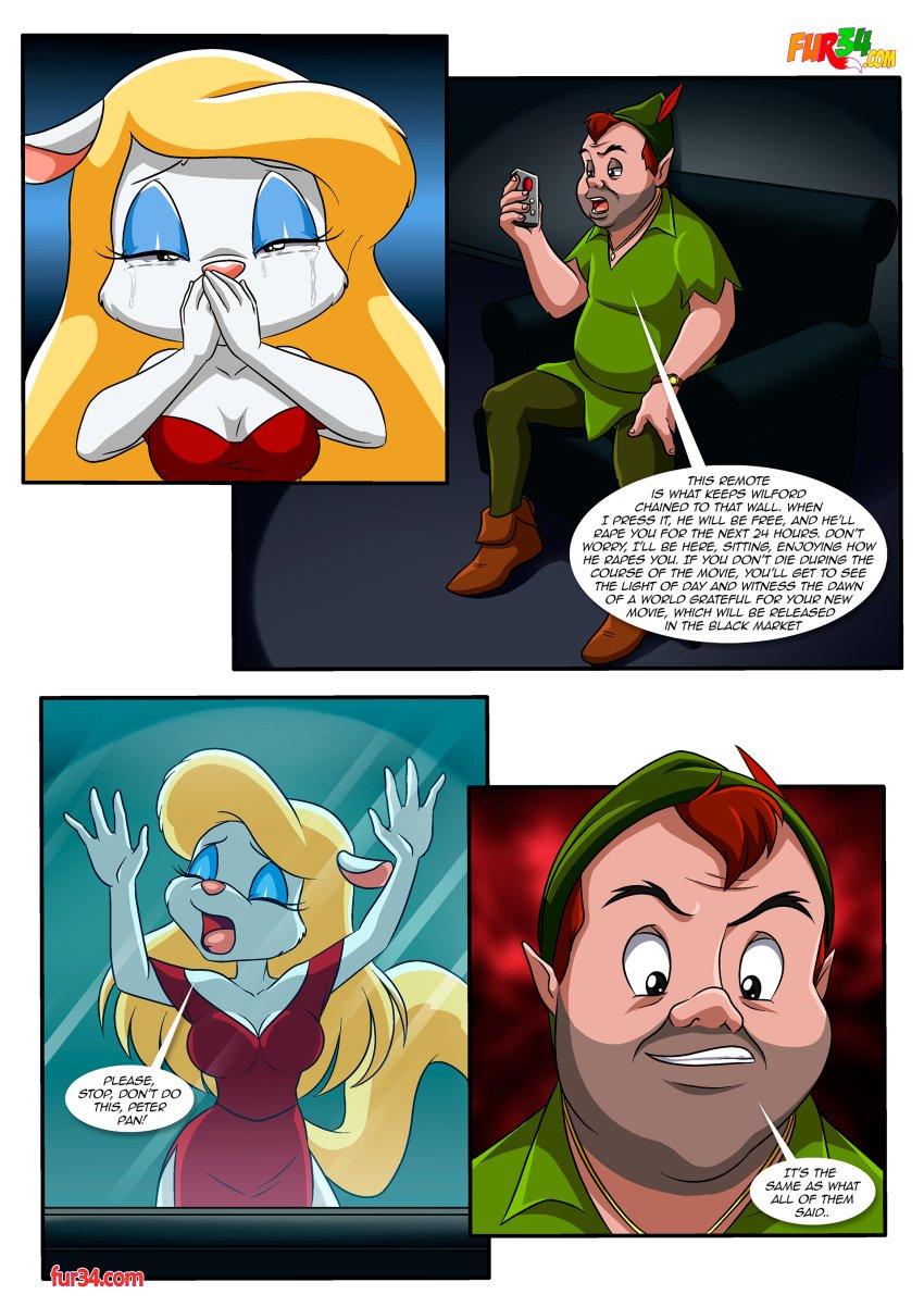 "minerva_mink!_out_of_service!"_(comic) animaniacs anthro bbmbbf comic crying female fur34 furry male minerva_mink palcomix peter_pan_(disney) tears warner_brothers wilford_wolf