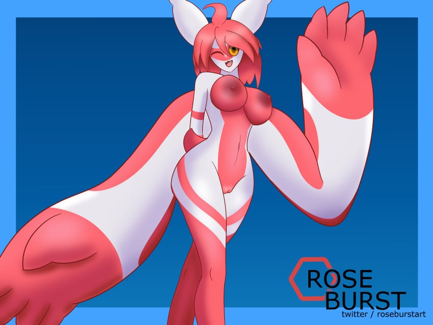 4_arms absurd_res anthro ass big_breasts big_butt big_ears big_wings breasts dragon female generation_3_pokemon genitals gesture hi_res huge_wings humanoid latias latias_(impious) legendary_pokemon multi_arm multi_limb mythological_creature mythological_scalie mythology navel nintendo pokemon pokemon_(species) pussy red_body roseburst_(artist) scalie solo thick_thighs waving white_body wide_hips winged_arms wings