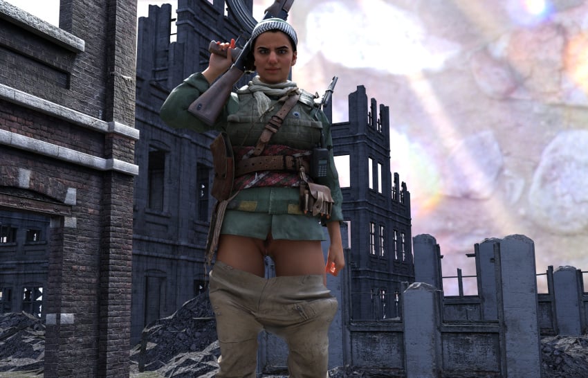 3d call_of_duty farah_karim female female_only looking_at_viewer pubic_hair spodvohomg