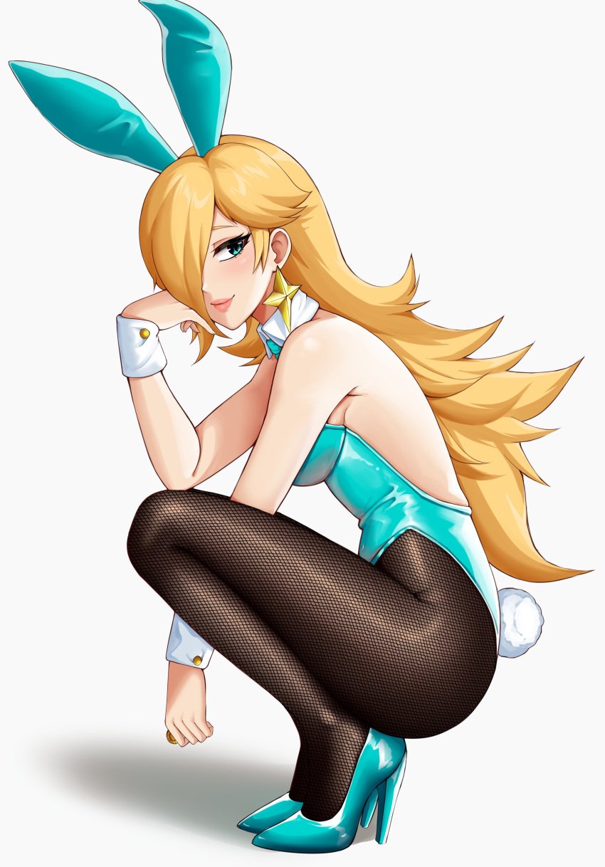 alternate_costume blonde_hair bunny_ears bunnysuit female female_only mario_(series) nintendo princess_rosalina saikoartanime sideboob solo super_mario_galaxy tagme