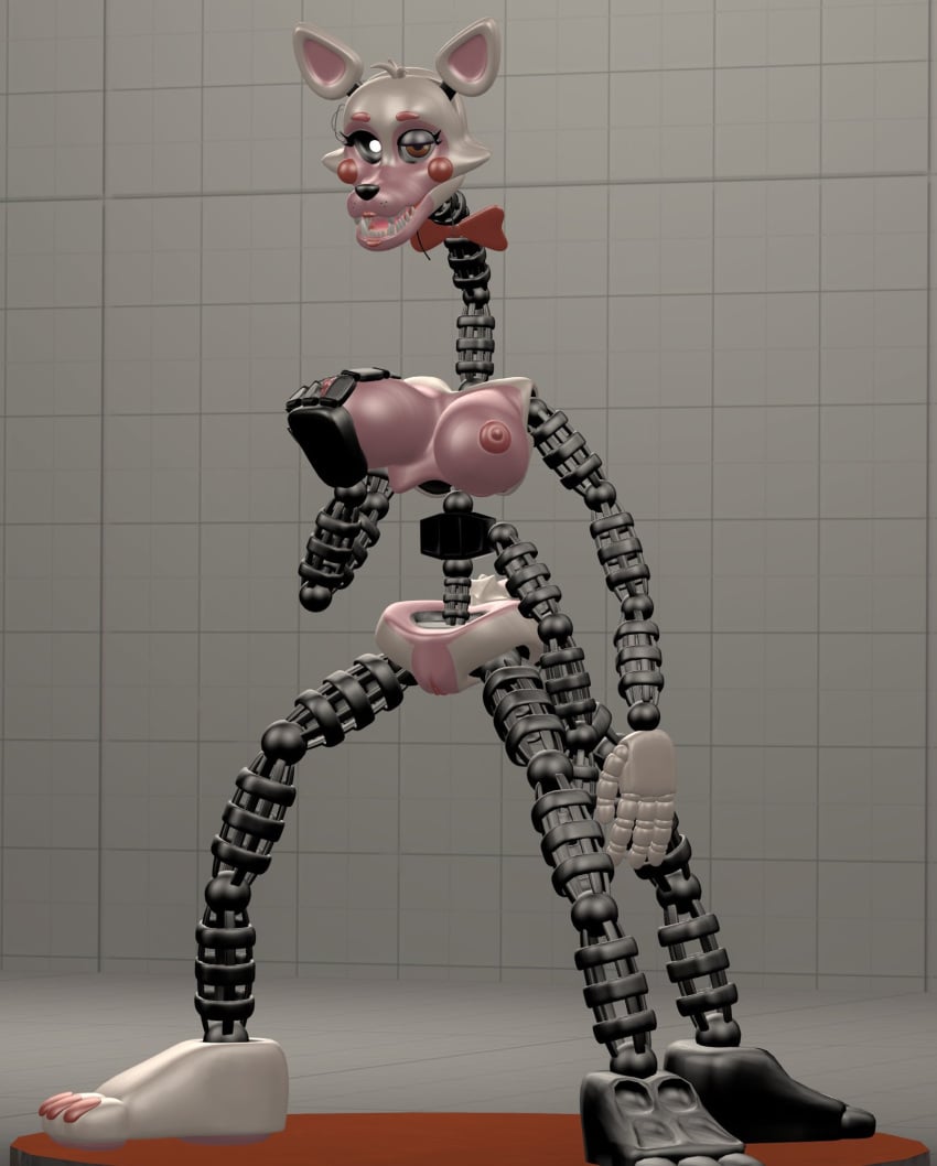 big_breasts breasts five_nights_at_freddy's five_nights_at_freddy's_2 grabbing_own_breast joeshownsfw mangle_(fnaf) pink_nipples pussy robot robot_girl