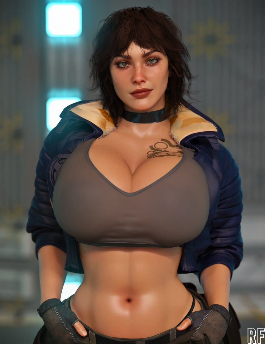 3d black_hair bra cleavage kay_vess midriff rude_frog star_wars star_wars_outlaws