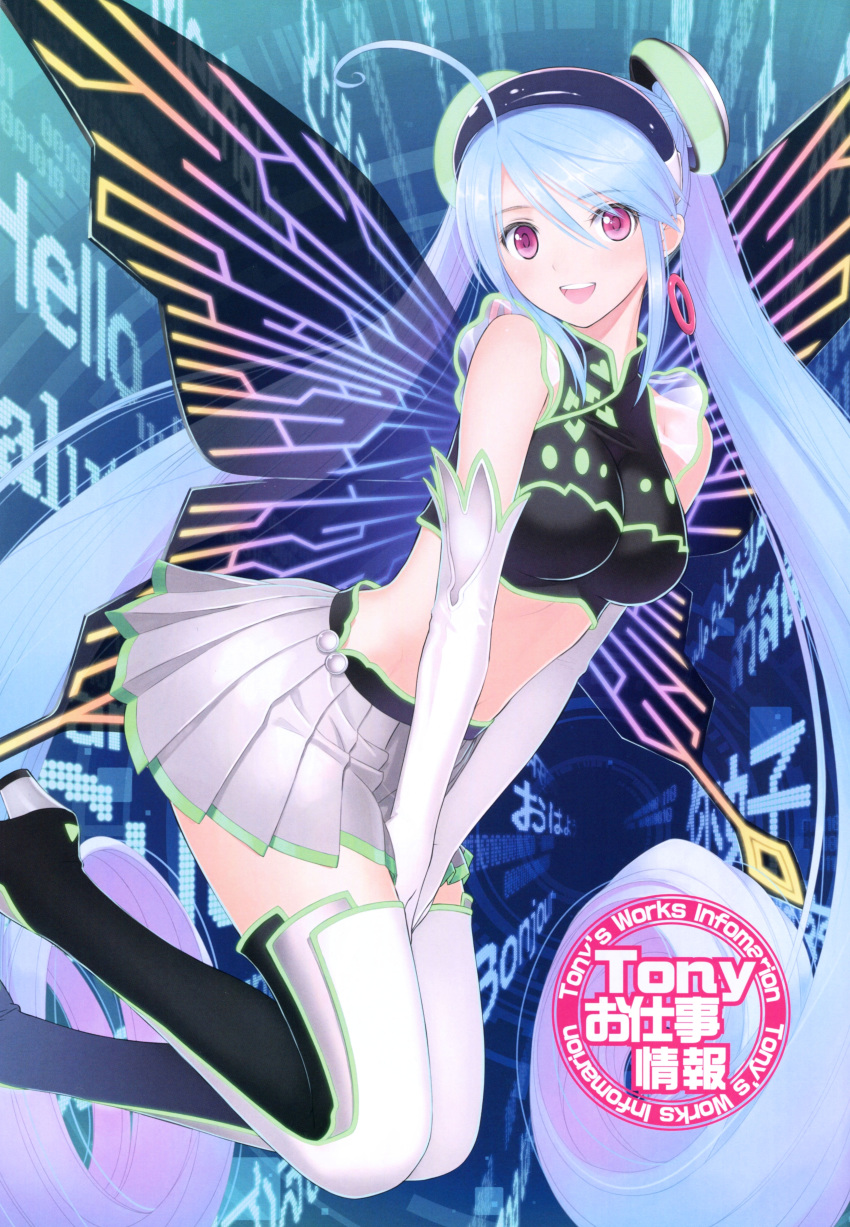 female heels see-through solo taka_tony thighhighs wings