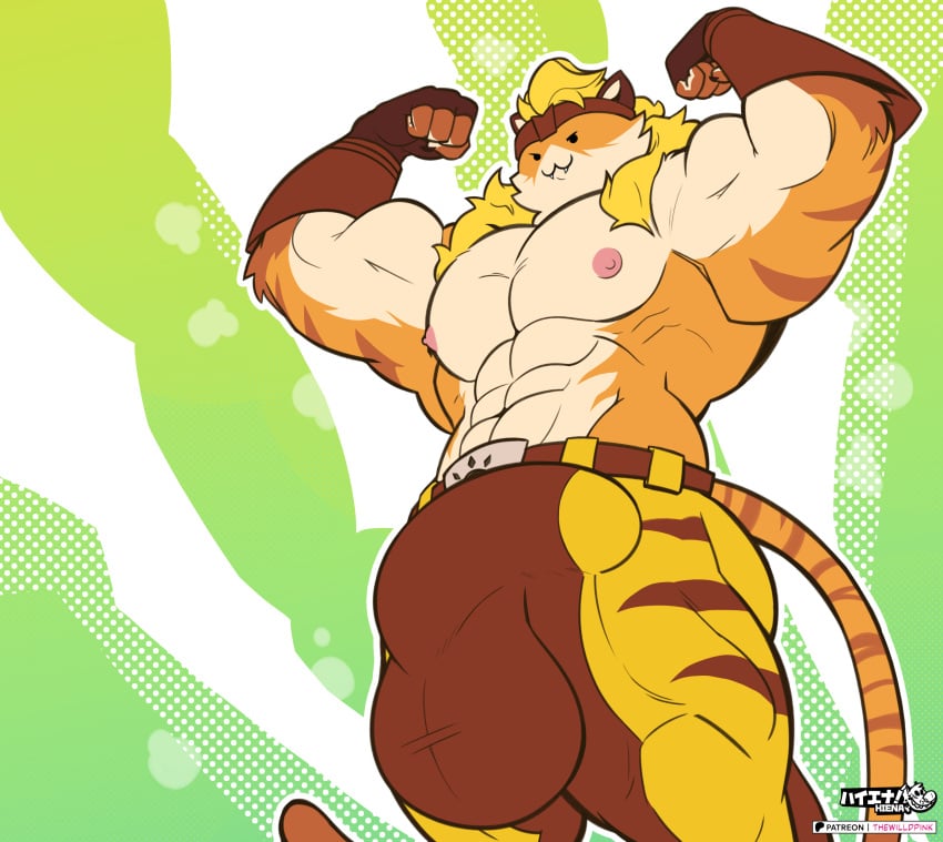 abs anthro biceps big_bulge bulge clothing epic_games erection_under_clothes felid feline felis fortnite huge_bulge male male_nipples male_only marvel marvel_comics meowscles meowscles_(fortnite) meowtooth meowtooth_(fortnite) muscular_male nipples pecs penis_outline thewilldpink